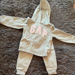 GAP Light Green Hoodie and Joggers with Purple Logo